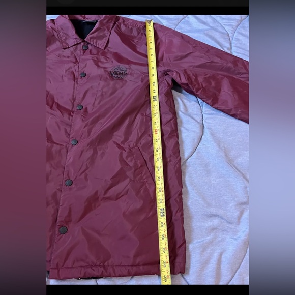 VANS / OFF THE WALL Burgundy fleece Windbreaker Jacket. - Picture 8 of 9